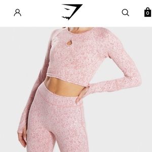 Gymshark fleur crop long sleeve